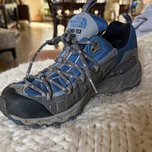 The North Face Blue and Gray Athletic Shoes